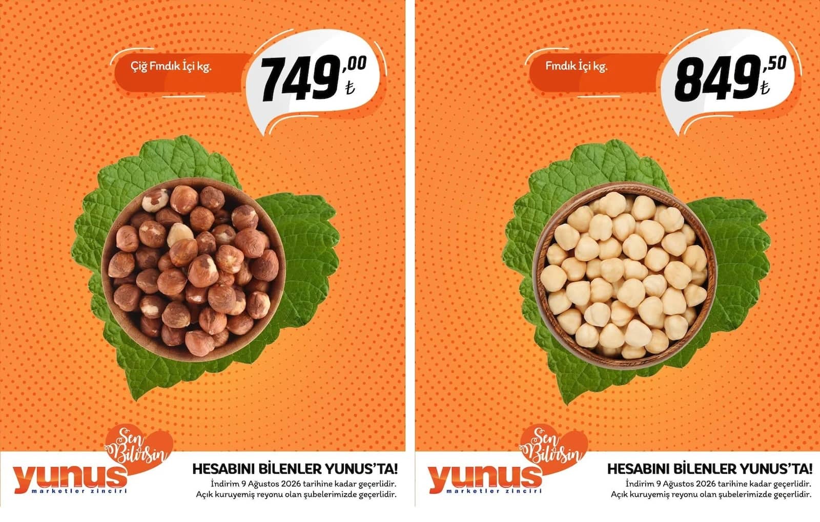 Yunus Market - Facebook Paylaşımı 30 Temmuz - 09 Ağustos 2026 - Sayfa 1