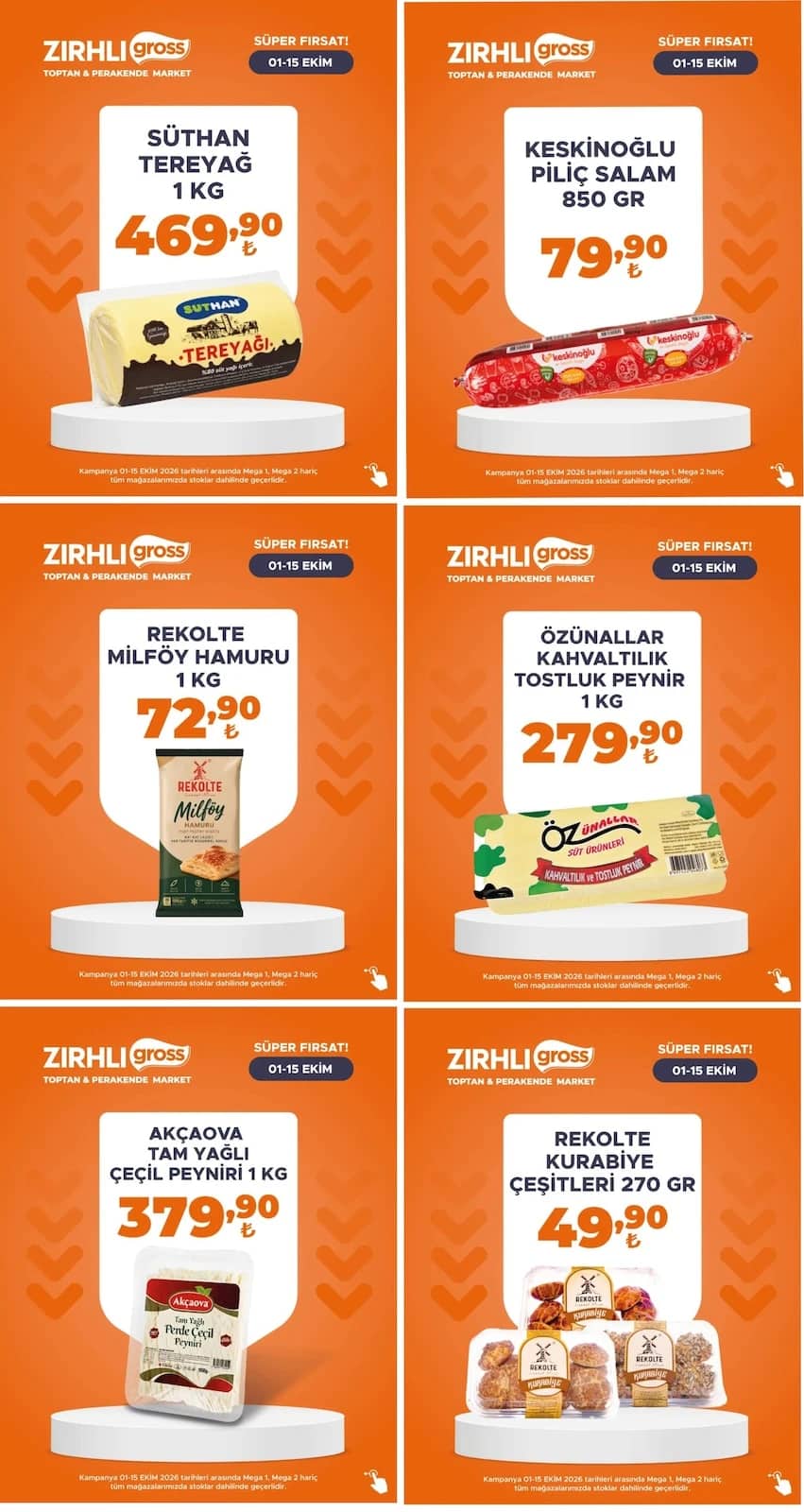 Zırhlı Toptan Market - İndirim Broşürü 01 - 15 Ekim 2026