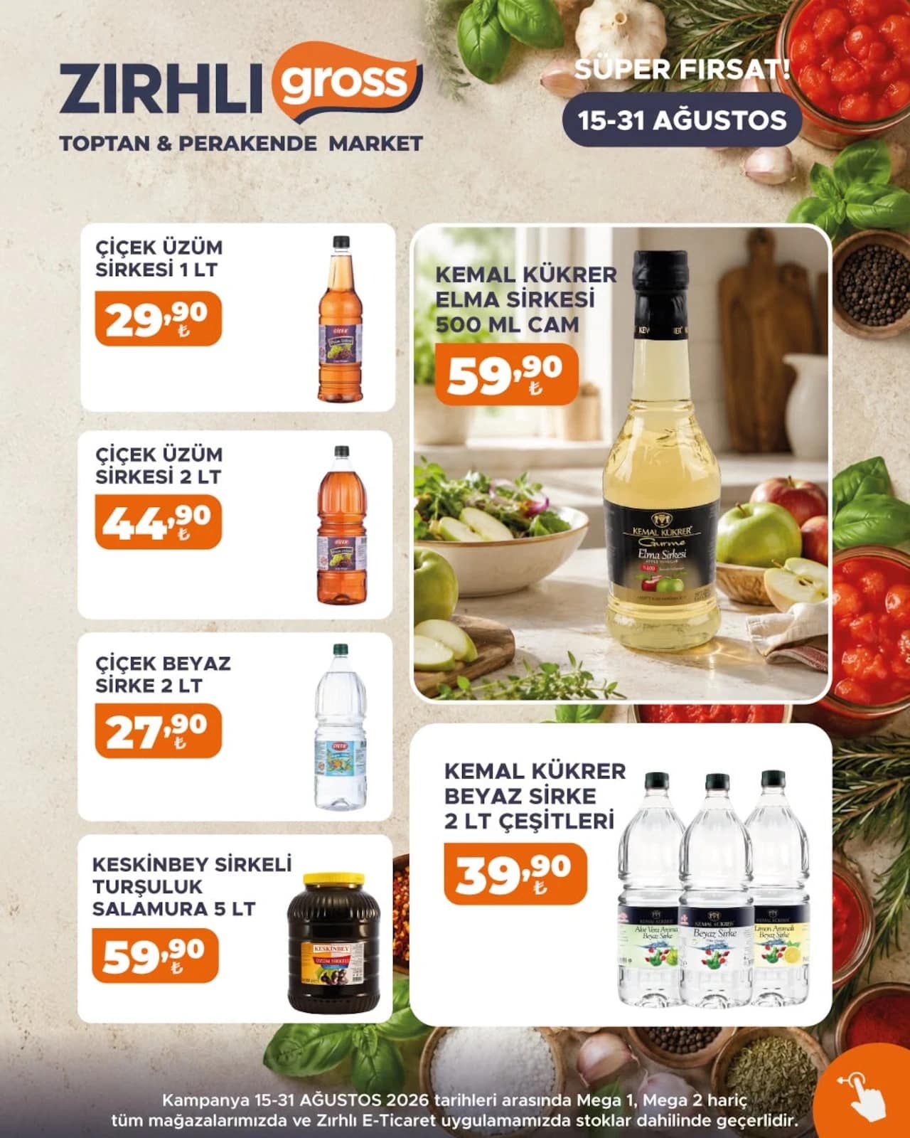 Zırhlı Toptan Market - İndirim Broşürü 15 - 31 Ağustos 2026 - Sayfa 1