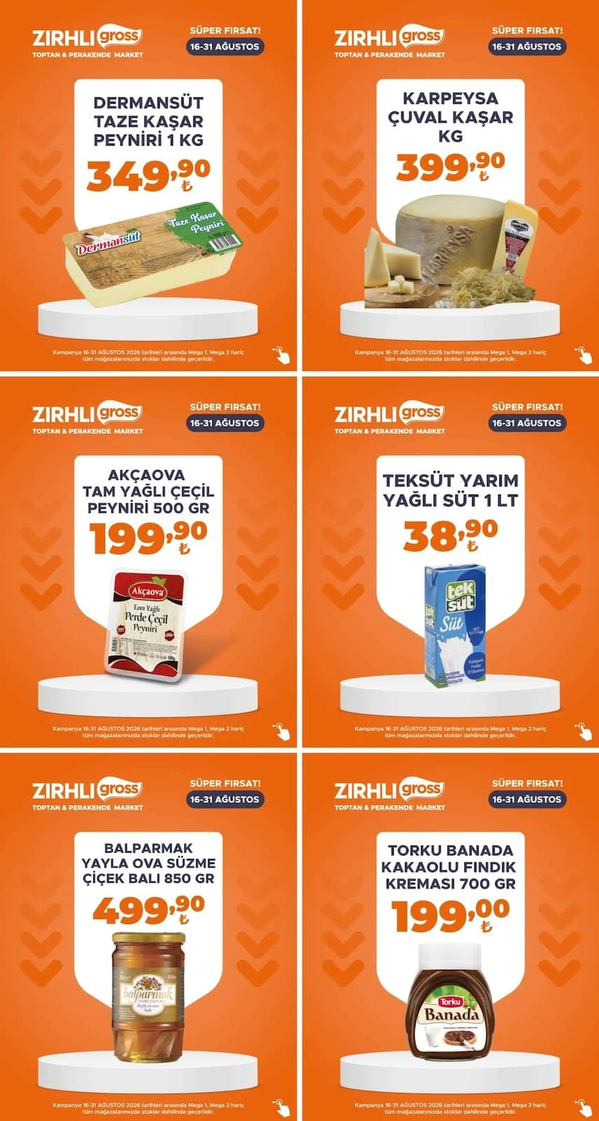Zırhlı Toptan Market - İndirim Broşürü 16 - 31 Ağustos 2026 - Sayfa 1
