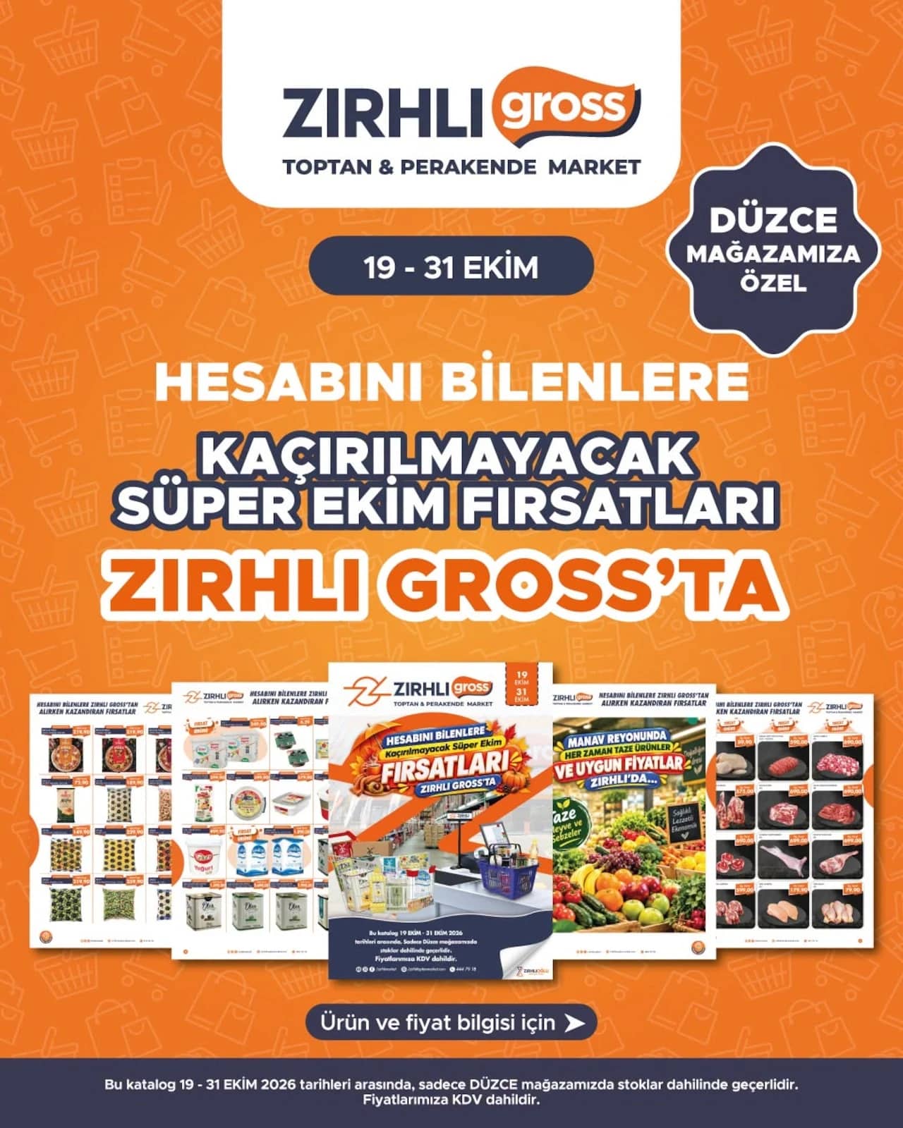 Zırhlı Toptan Market - Düzce Şubesi'ne Özel İndirim Broşürü 19 - 31 Ekim 2026 - Sayfa 1