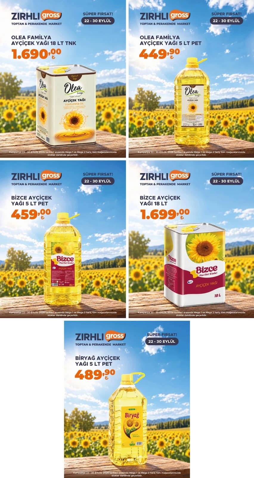 Zırhlı Toptan Market - İndirim Broşürü 22 - 30 Eylül 2026 - Sayfa 1