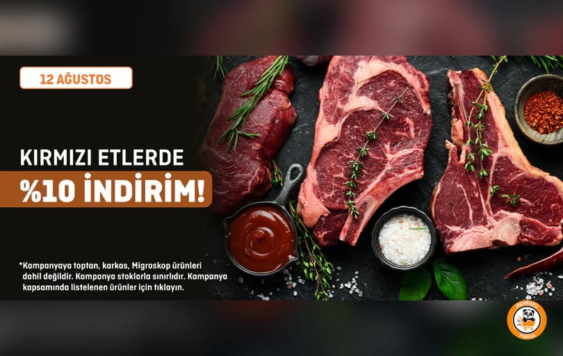 Kırmızı Etlerde %10 İndirim