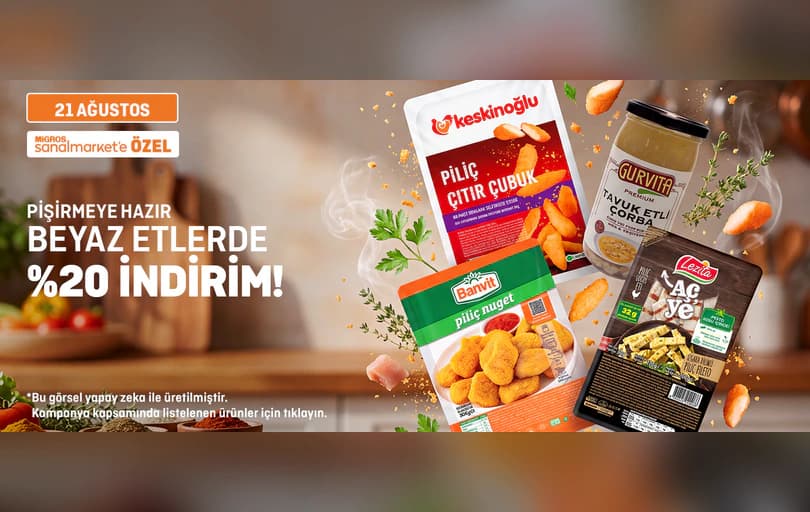 Pişirmeye Hazır Beyaz Etlerde %20 İndirim