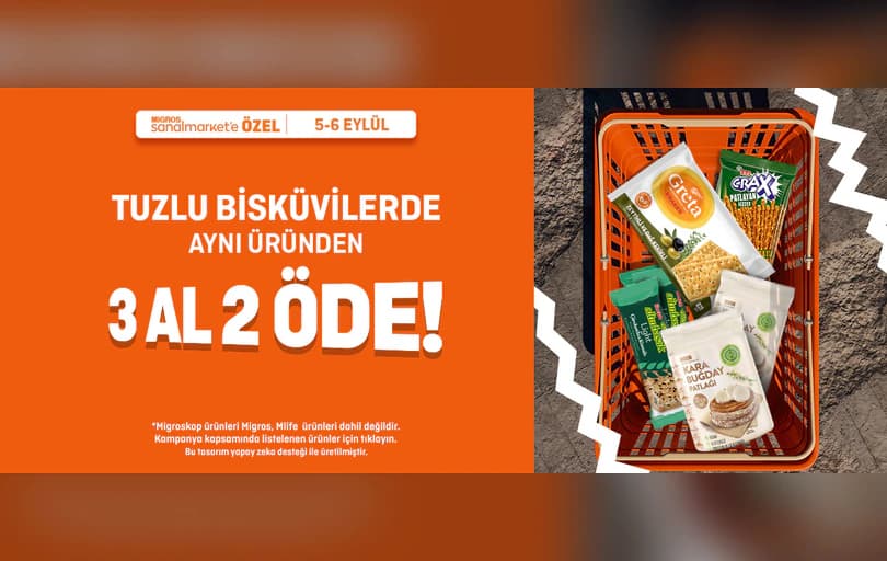 Tuzlu Bisküvilerde Aynı Üründen 3 Al 2 Öde
