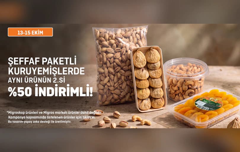 Şeffaf Paket Kuruyemişler - Aynı Ürünün 2.si %50 İndirimli