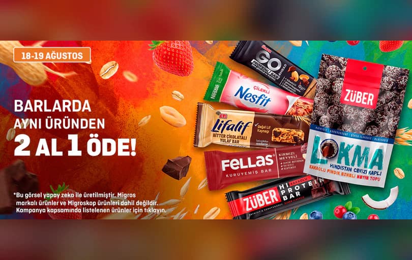 Barlarda Aynı Üründen 2 Al 1 Öde