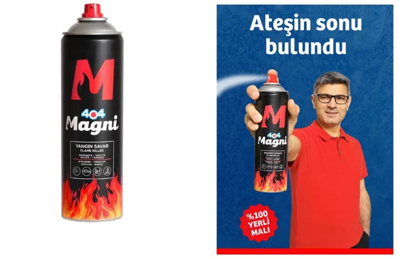 404 Magni Yangın Söndürücü Sprey 100 TL İndirim