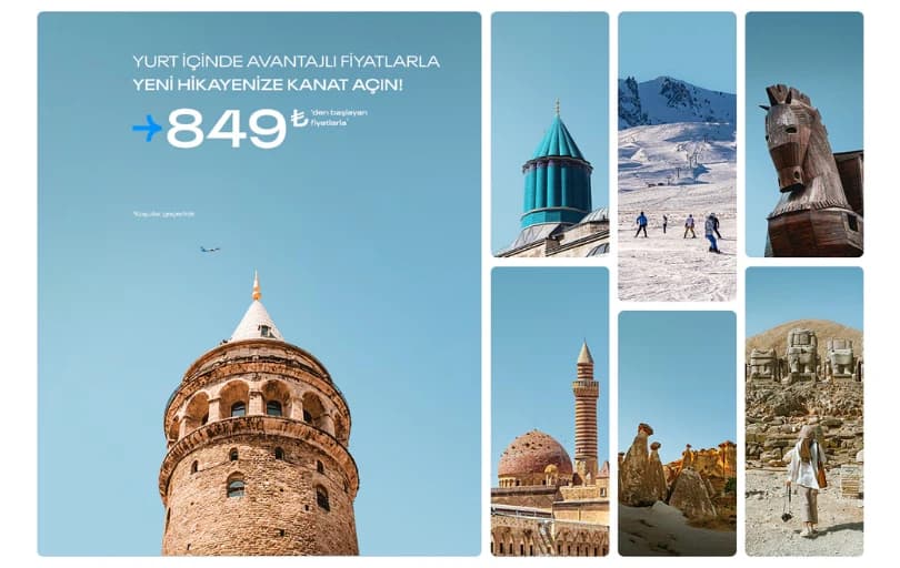 AJet'te Yurt İçin Uçuşlar 849 TL'den Başlıyor