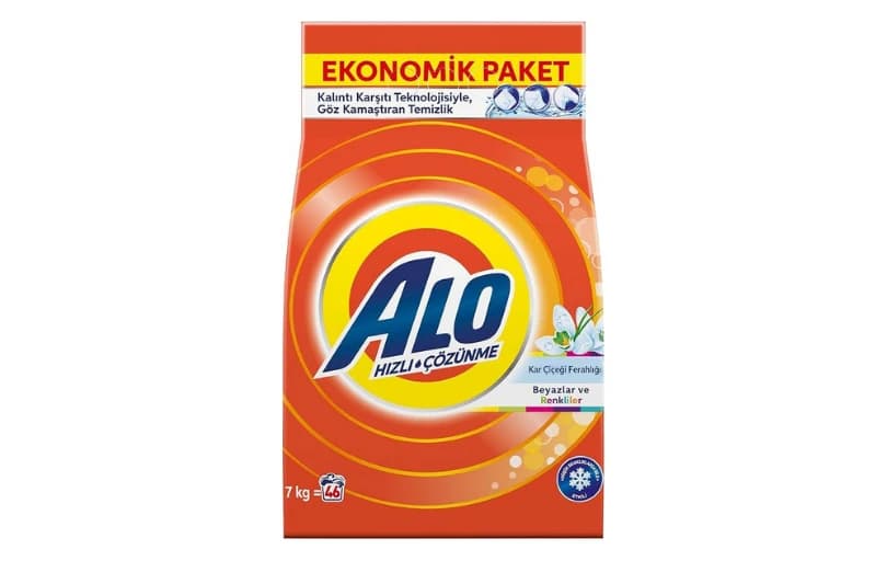 Alo 7 Kg Kar Çiçeği Ferahlğı Beyazlar Ve Renkliler Hızlı Çözülme Toz Deterjan 342tl