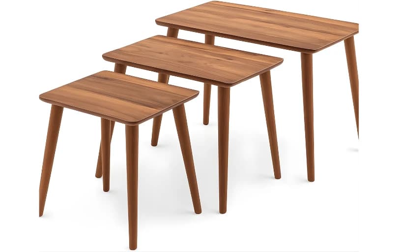 Amazon'da 3'lü Zigon Sehpa %100 MDF (AHŞAP) 1749 TL