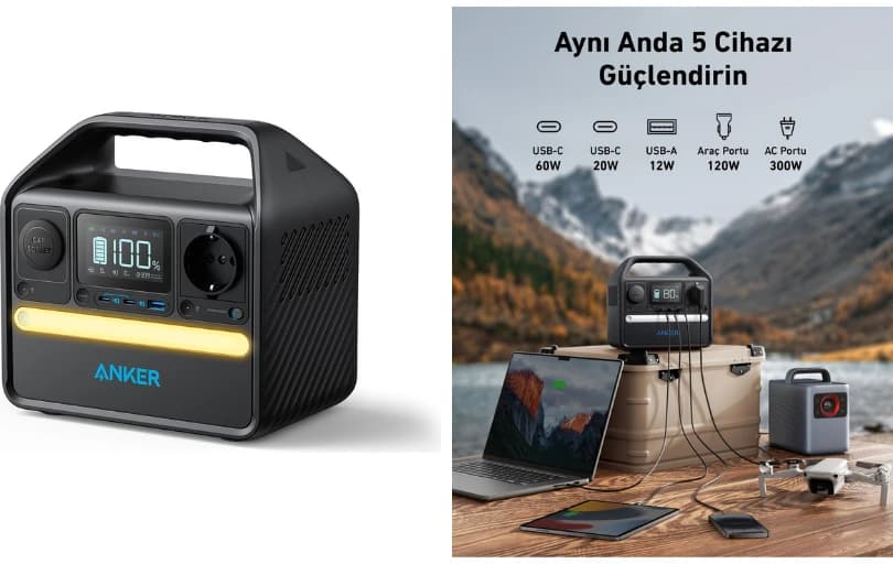 Anker SOLIX 522 320 Wh 300 W Taşınabilir Güç Kaynağı 7299 TL