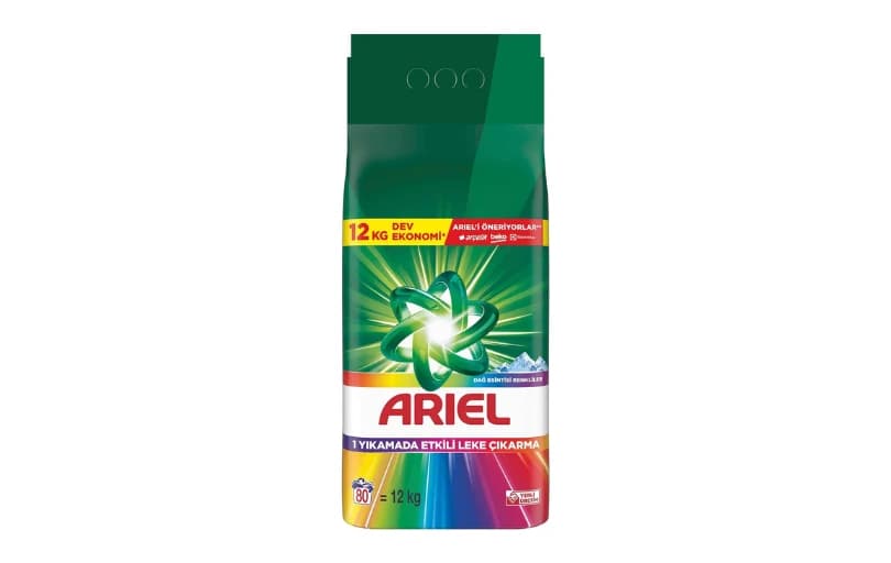 Ariel Dağ Esintisi Renklilere Özel 12 Kg Hızlı Çözünme Toz Çamaşır Deterjanı 519tl