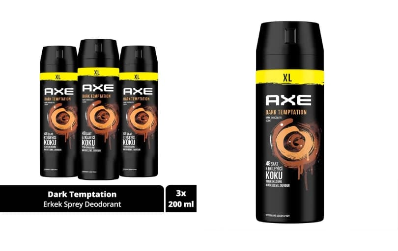 Axe Erkek Sprey Deodorant - 200 Ml x3 (3 Adet Alımda 220 TL - Son 1 Yılın En Düşük Fiyatı)