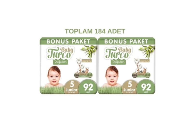 Baby Turco 5 Numara Bebek Bezi 184 Adet 809,99 Tl İle 6 Ayın En Düşük Fiyatında