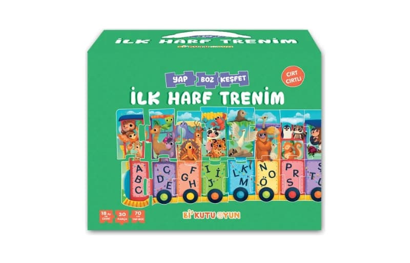 Bi Kutu Oyun İlk Harf Trenim - Cırt Cırtlı Yapboz ve Kitap Seti - 150 TL