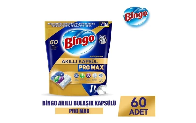 Bingo Akıllı Kapsül Bulaşık Deterjanı 60'lı 289,90 Tl