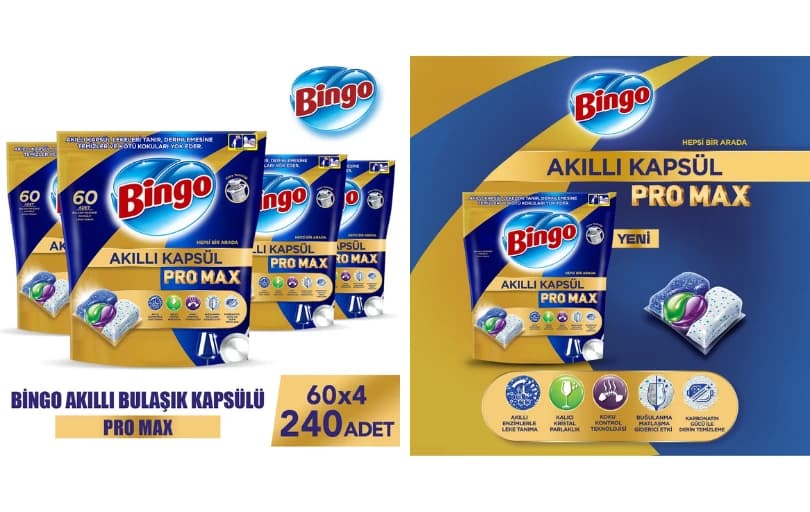 Bingo Akıllı Kapsül Pro Max 240lı 805 TL (Kapsül Fiyatı:~3.35₺)