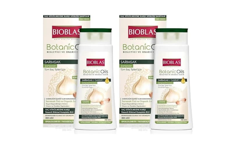 Bıoblas Botanic Oils Saç Dökülmesine Karşı Sarımsak Özlü Şampuan (360 Ml) 2li Paket 160tl