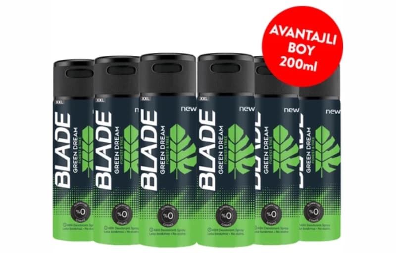 Blade Green Dream 6'lı Erkek Deodorant 449 TL!