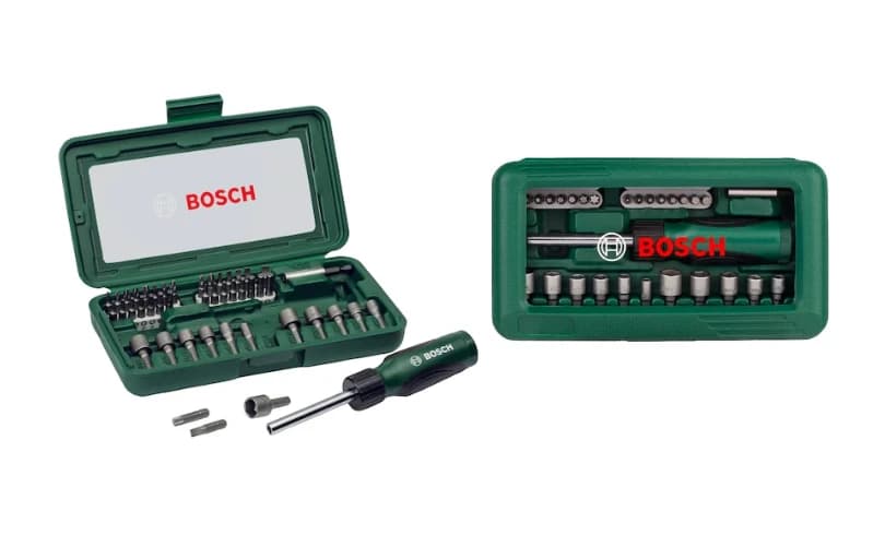 Bosch 46 Parça Cırcır Tornavidalı Vidalama ve Lokma Uçlu Aksesuar Seti 399 TL (Dip Fiyat)