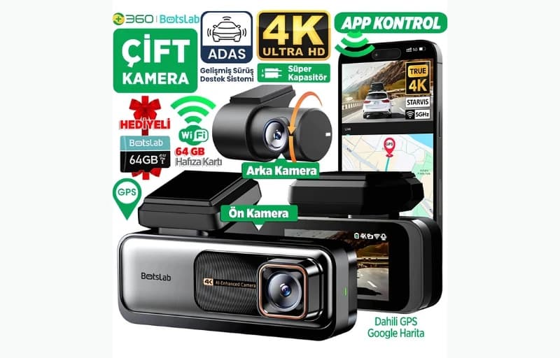 Botslab 360+ G980H Pro Araç İçi Kamera 5.395 TL