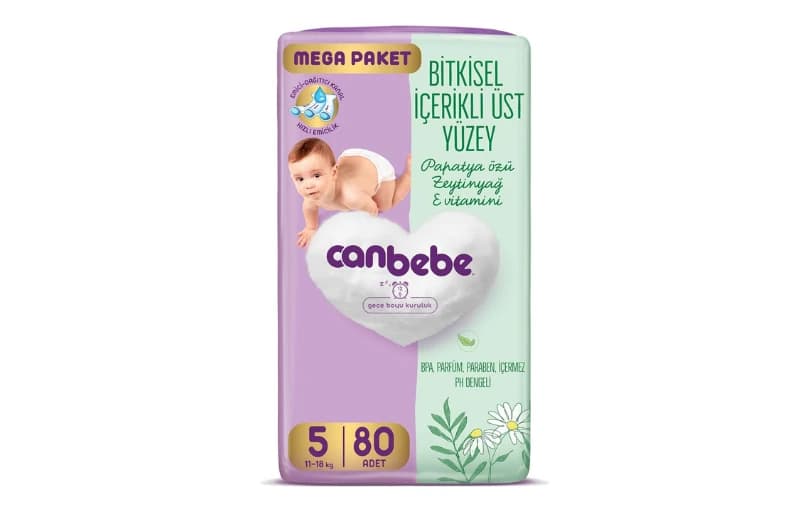 Canbebe Bebek Bezi 5 Beden (11-18 Kg) 80 Adet 285tl (6 Ayın En Düşük Fiyatı)