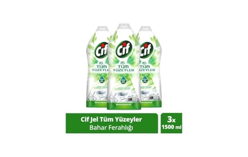 Cif Jel Yüzey Temizleyici Tüm Yüzeyler Bahar Ferahlığı 3 X 1500 Ml 339tl (6 Ayın En Düşük Fiyatı)