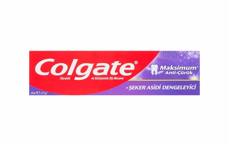 Colgate Maksimum Anti Çürük Şeker Asidi Dengeleyici Diş Macunu 75 Ml 49 TL