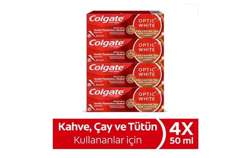 Colgate Optic White Diş Macunu 4 X 50 Ml 316₺ (3 Adet Alımda 226₺) ( 56 ₺/adet)