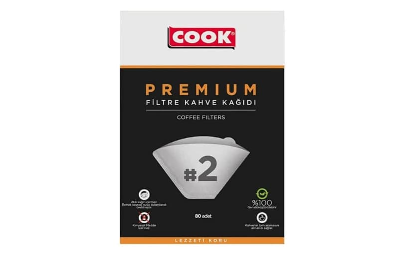 Cook Premium Filtre Kahve Kağıdı - Ebat 2, 80 Adet 76tl