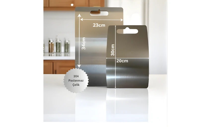 Create Handle 2'li Paslanmaz Çelik Kesme Tahtası Seti 335 TL