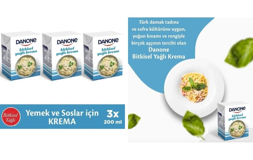 Danone Bitkisel Yağlı Krema 3 X 200 Ml 54 ₺