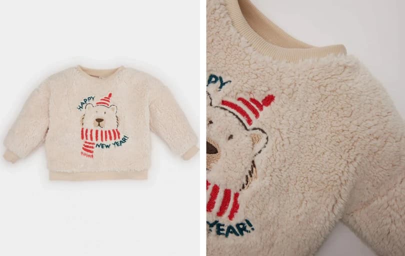 DeFacto Bebek Pelüş Sweatshirt 249₺ (Kargo Ücretsiz)