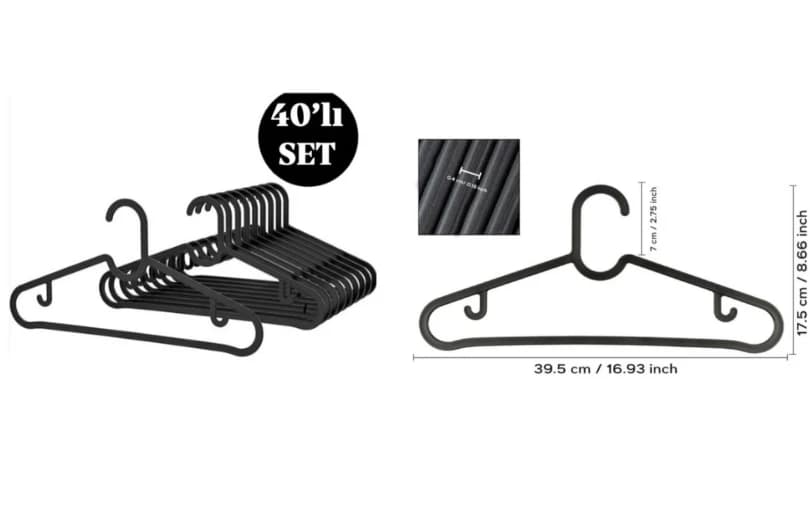 Dolap Içi Askı Seti 40Adet 149 TL 📌 3,72 TL/adet