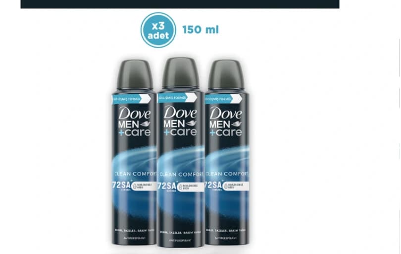 Dove Men Care Clean Comfort Deodorant 3' Lü 369 Tl