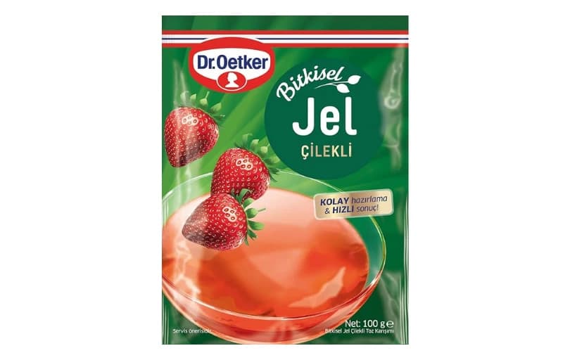 Dr. Oetker Bitkisel Jel Çilek Aromalı 100 Gr 29tl (6 Ayın En Düşük Fiyatı)