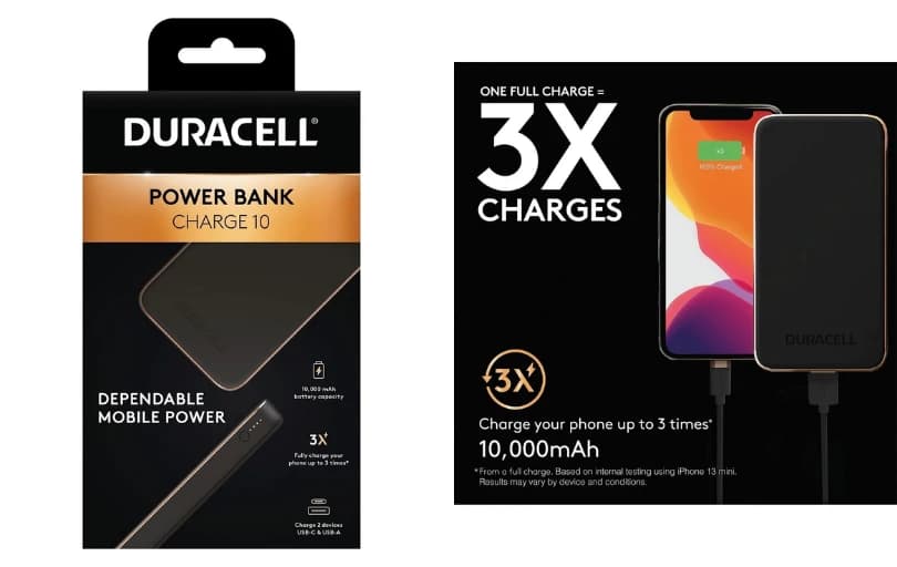 Duracell 10000 mAh Hızlı Şarj Powerbank 799 TL