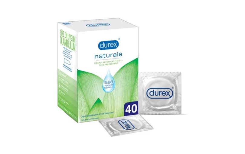 Durex Naturals 40'lı İnce Prezervatif 410 Tl
