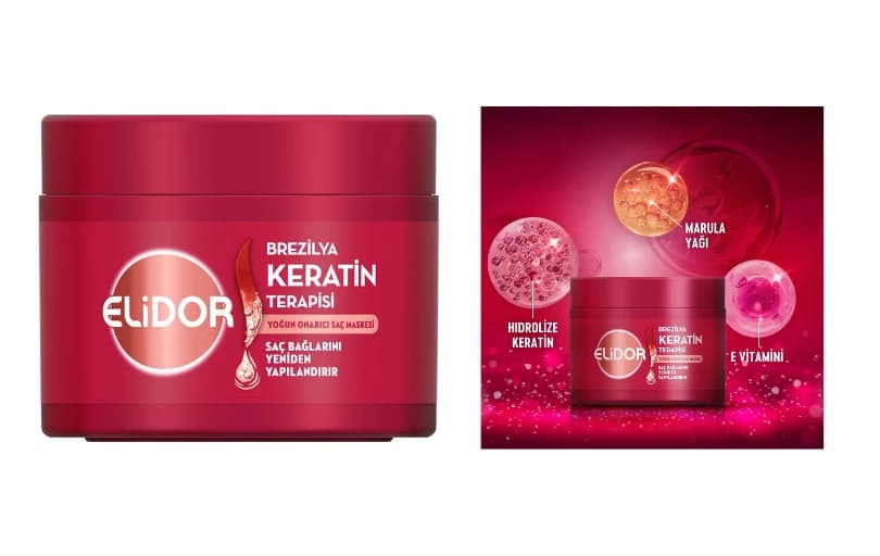 Elidor Saç Bakım Maskesi Yoğun Onarıcı Brezilya Keratin Terapisi 220 Ml 119 TL