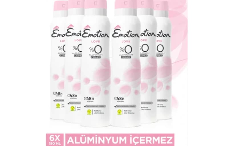 Emotion Love 6’lı 150 ml Kadın Deodorant 454 TL!