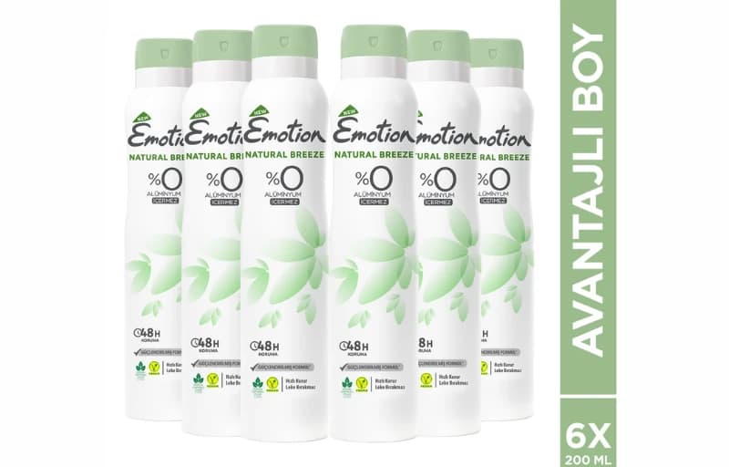 Emotion Natural Breeze 6'lı Kadın Deodorant 449 TL!