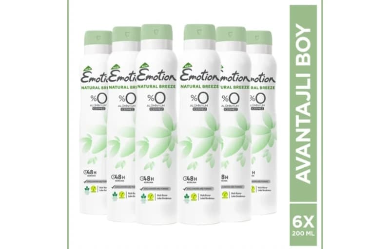 Emotion Natural Breeze Kadın Deodorant 6’lı Paket 449 TL!