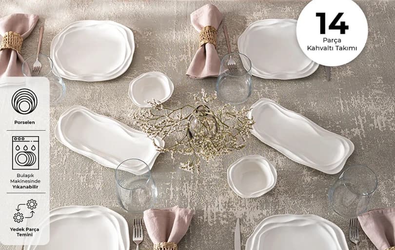Emsan Royal 14 Parça Kahvaltı Takımı 1.299 TL – 6 Ayın En Düşük Fiyatı!