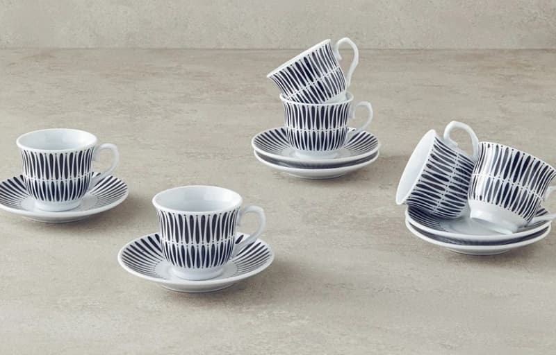 English Home Dolly Porselen Kahve Fincan Takımı 12 Parça 6 Kişilik Siyah 378 TL