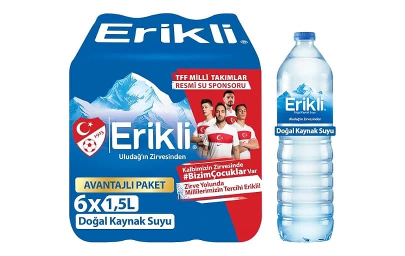 Erikli Doğal Kaynak Suyu 6x1.5 L Amazon'da 150 Tl