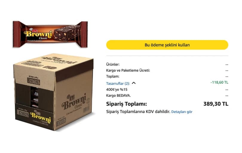 Eti Browni Classic Kek 40 G X 20 Adet 229₺ (2 Adet Alımda 194₺)
