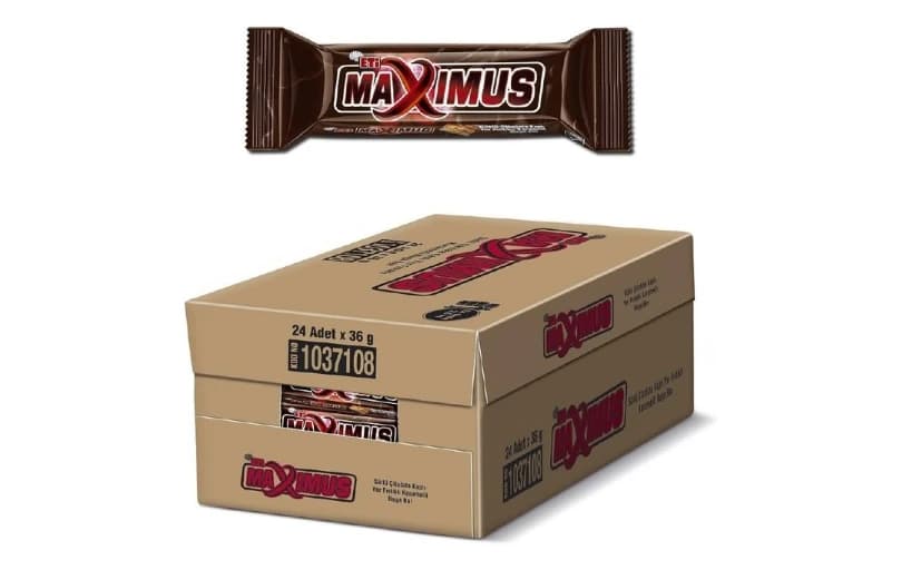 Eti Maximus Yer Fıstıklı, Karamelli Nuga Bar 36 g x 24 Adet 252 ₺ ( Adet Fiyatı 10 ₺)