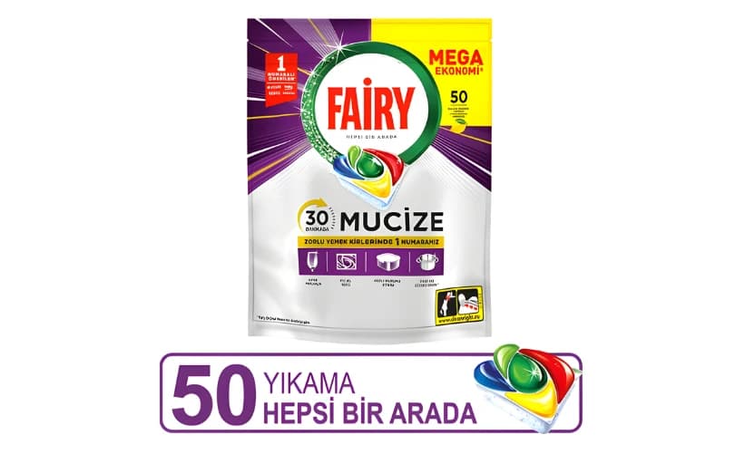 Fairy Mucize Bulaşık Makinesi Deterjanı Kapsülü 50 Yıkama 611,91 TL