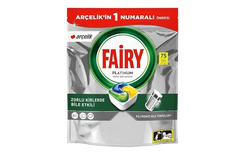 Fairy Platinum Bulaşık Makinesi Deterjanı 75'li 600tl